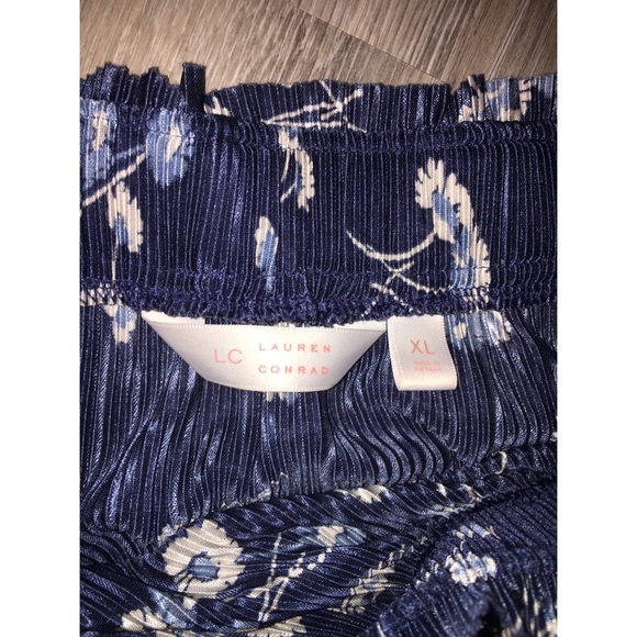 Blue Flowy Lauren Conrad Smocked Off-the-Shoulder - Picture 3 of 6